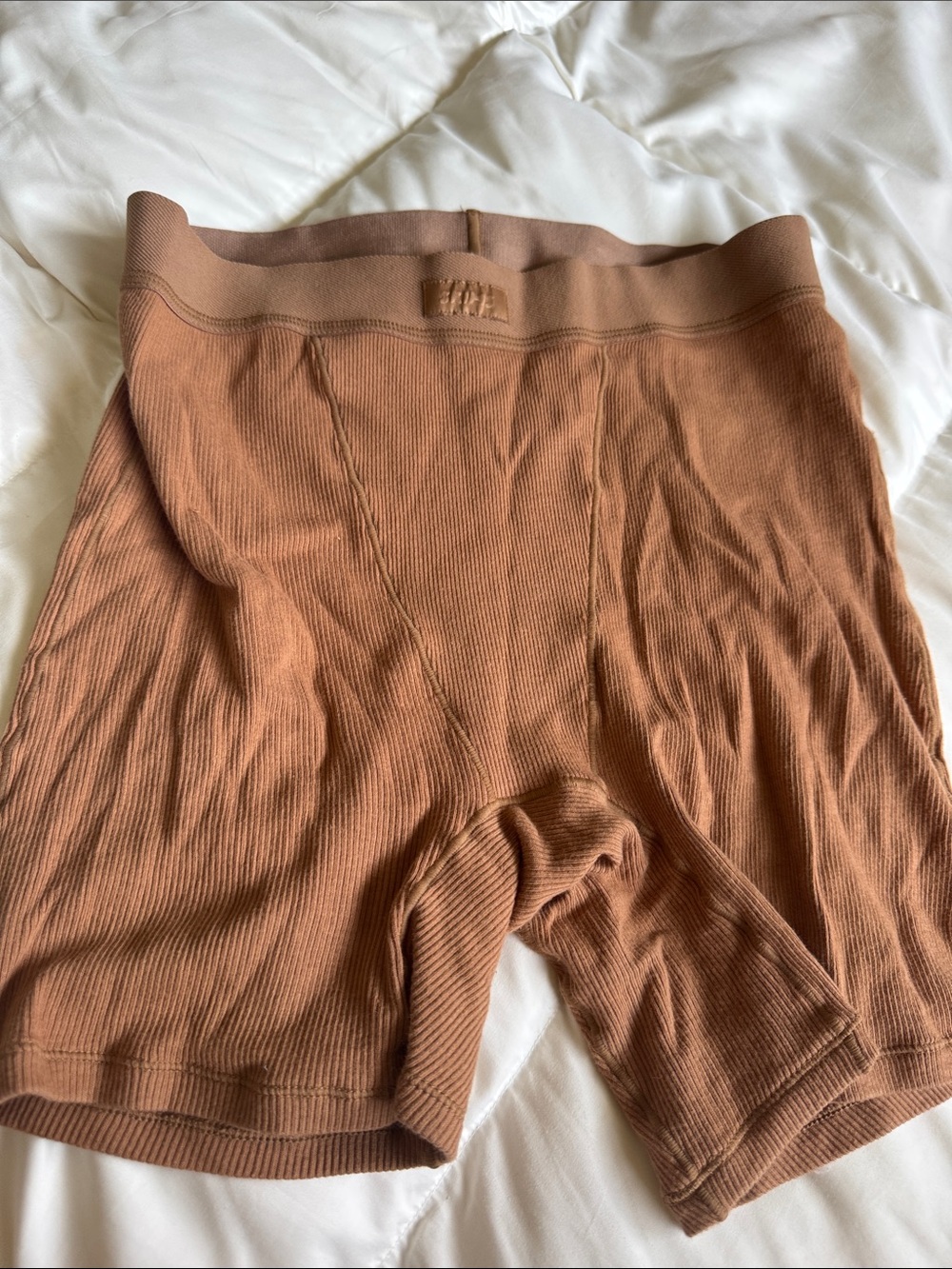WomenRibbed Boxer Briefs - Brown